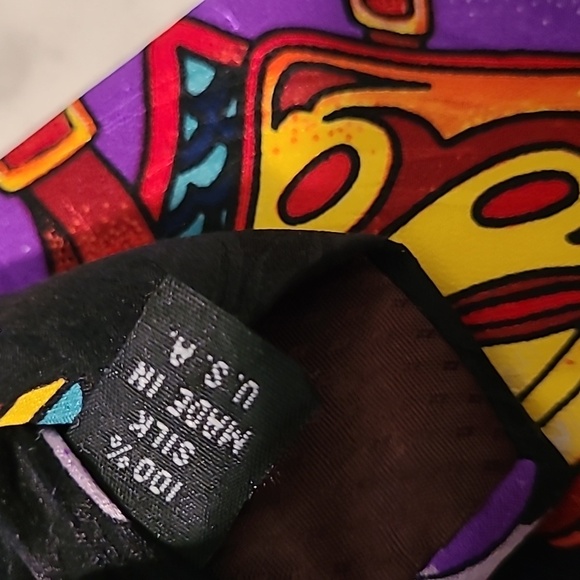 Rush Limbaugh Vtg Silk No Boundaries Colorful Carousel Horses Neck Tie - Picture 2 of 7